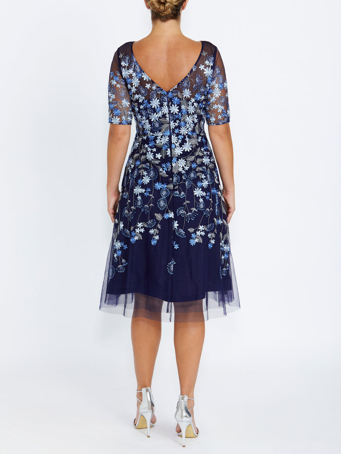 Catalina Navy Midi Dress