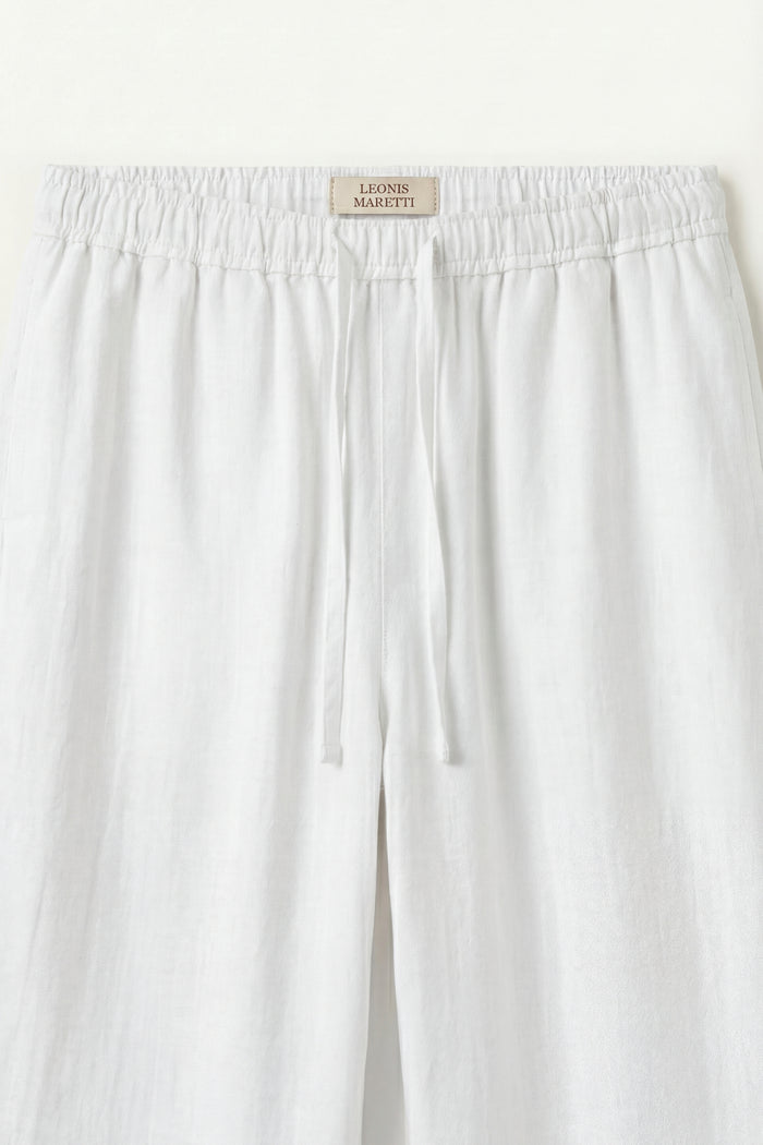 Catania Linen Pantalon White