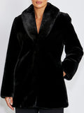 Charlize Black Faux Fur Coat