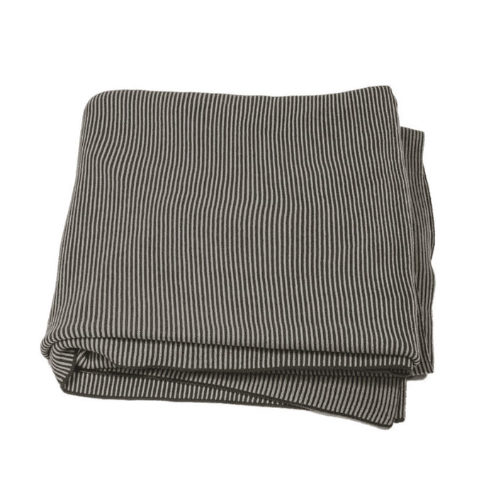 The Good Housewife Chunky Knit Wool Blend Stripe Blanket | Koop.co.nz