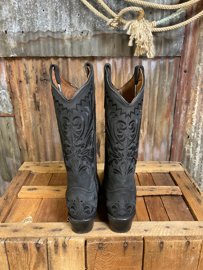 Circle G by Corral Black Filigree Embroidery Western Boot
