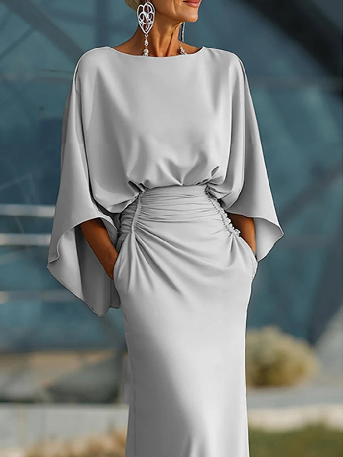 Clara | Elegant V-neck backless sleeve dress