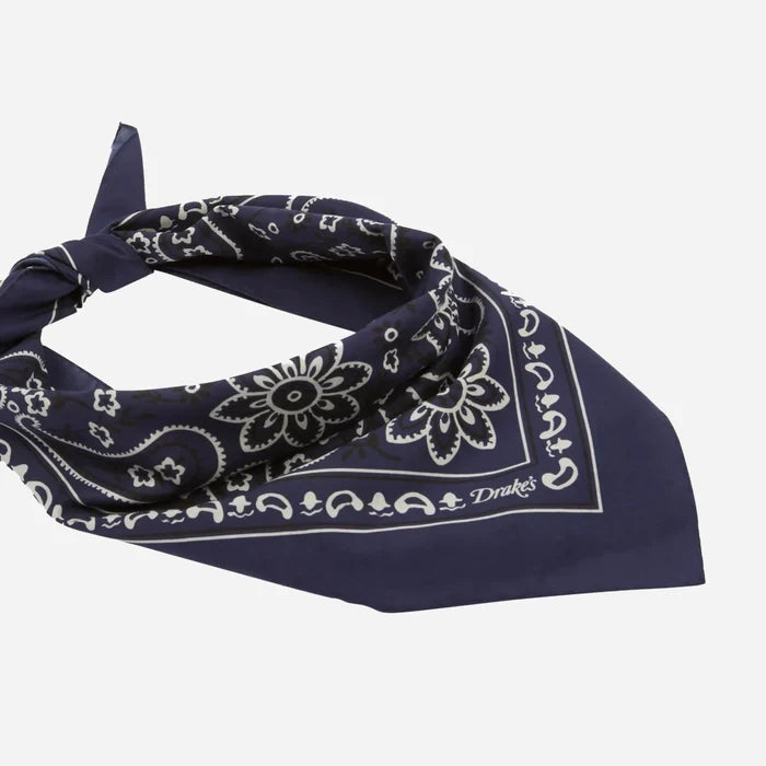 CLASSIC PAISLEY BANDANA - NAVY