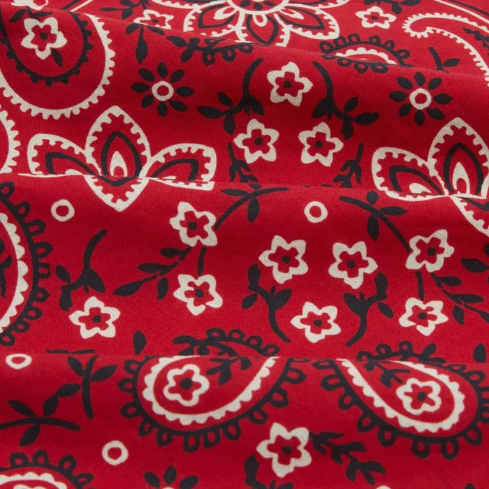 CLASSIC PAISLEY BANDANA - RED