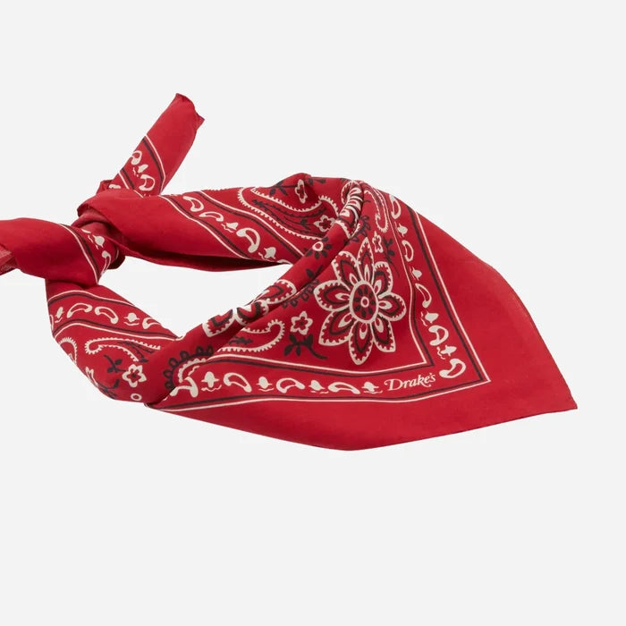 CLASSIC PAISLEY BANDANA - RED