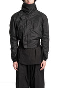 Julius_7 | SS26 - Coated Cropped High Neck Jacket, 937BLM5