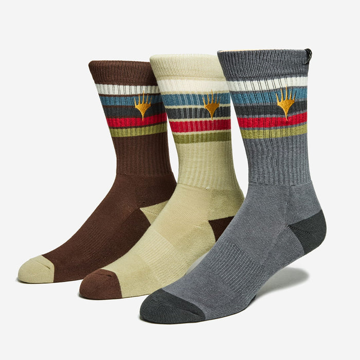 Colors of Mana Ribbed Crew Sock Set - Heroes & Villains-Magic: The Gathering-Socks