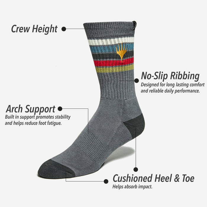 Colors of Mana Ribbed Crew Sock Set - Heroes & Villains-Magic: The Gathering-Socks