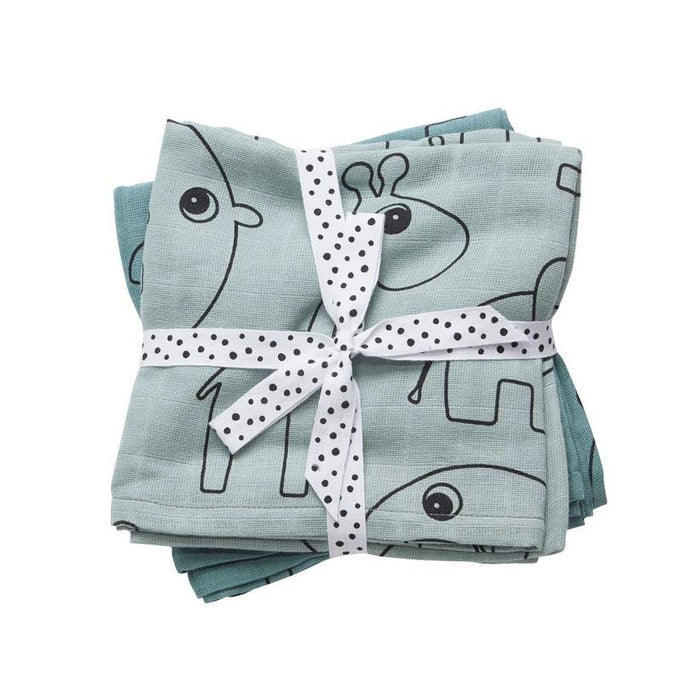 Done By Deer Contour Swaddle 2pk - Blue | Koop.co.nz