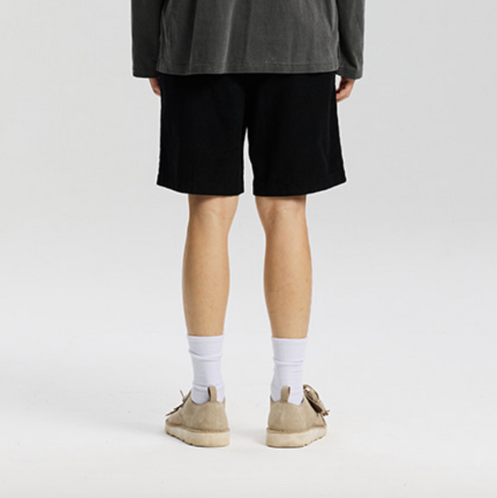 CORDUROY COMFORT SHORTS - BLACK
