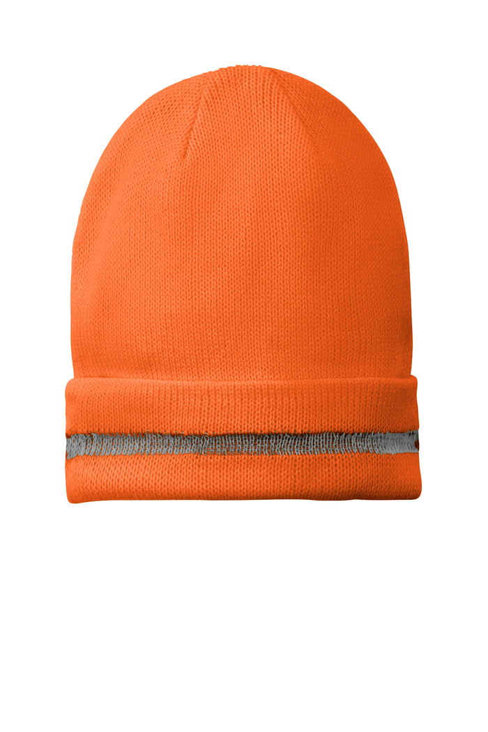 CornerStone® - Enhanced Visibility Beanie with Reflective Stripe | CS800 - The Lemon Print & Design Studio