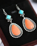 Corral Turquoise Drop Earrings