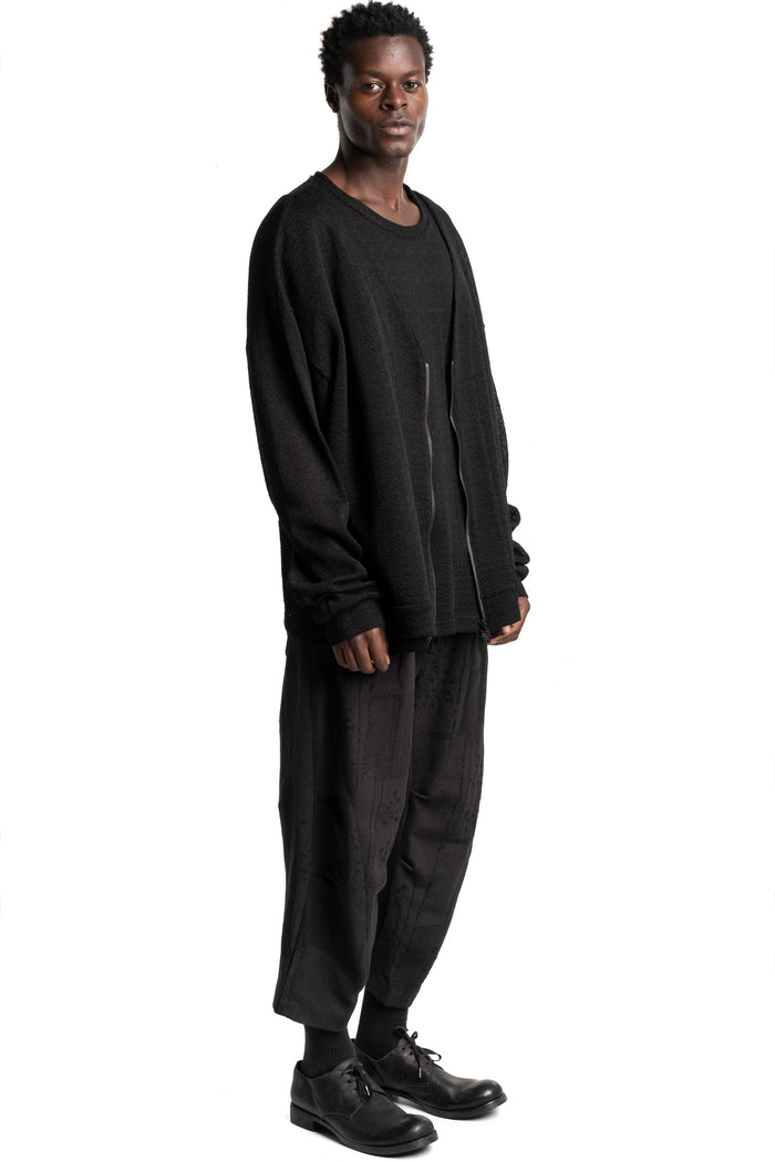 D.Hygen | SS26 - Cotton Low Gauge Knit Cardigan Layered Pullover, ST101-0426S