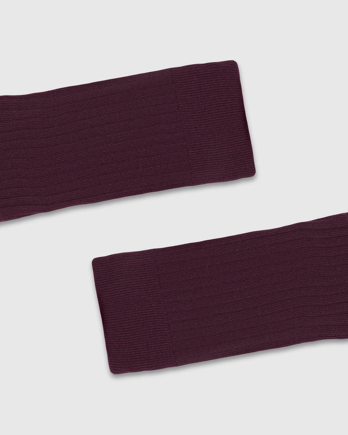 Cotton Maroon Knitted Socks - Thai