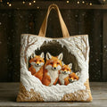 Cozy Fox Family | Handmade Quilted Tote