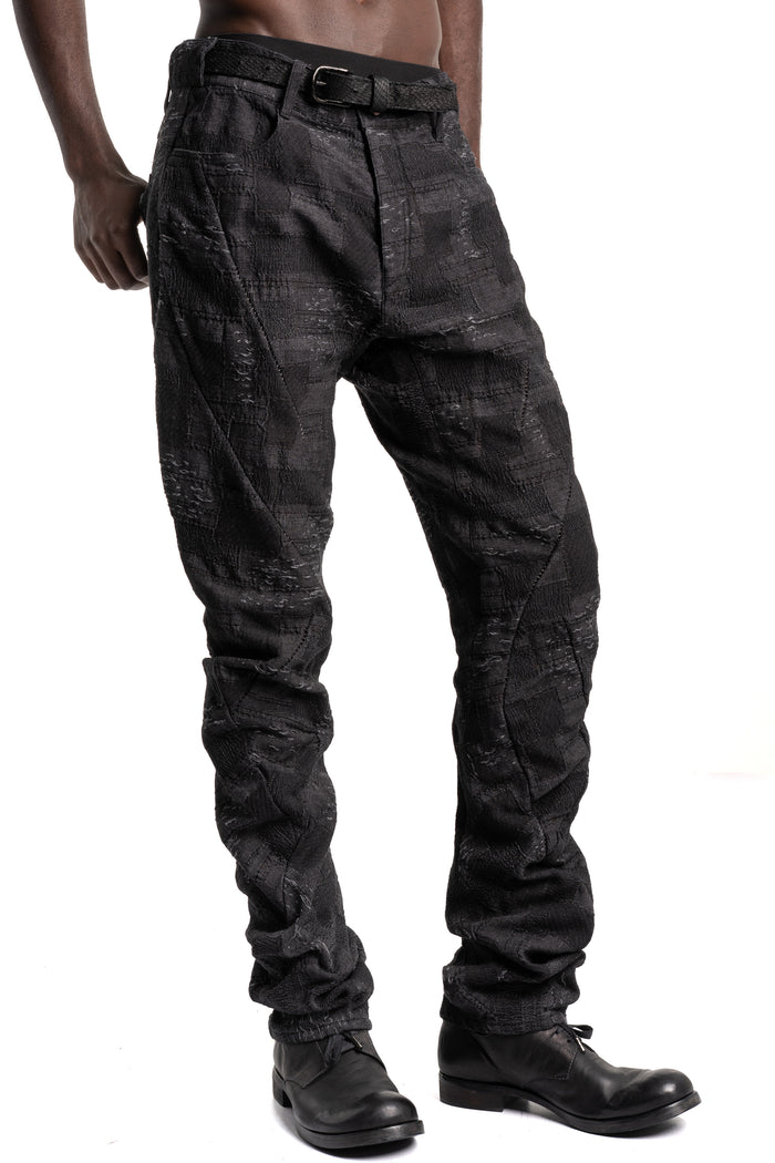 D.Hygen | SS26 - Crust Jacquard Overlock Twist Curve Pants ST107-0226S