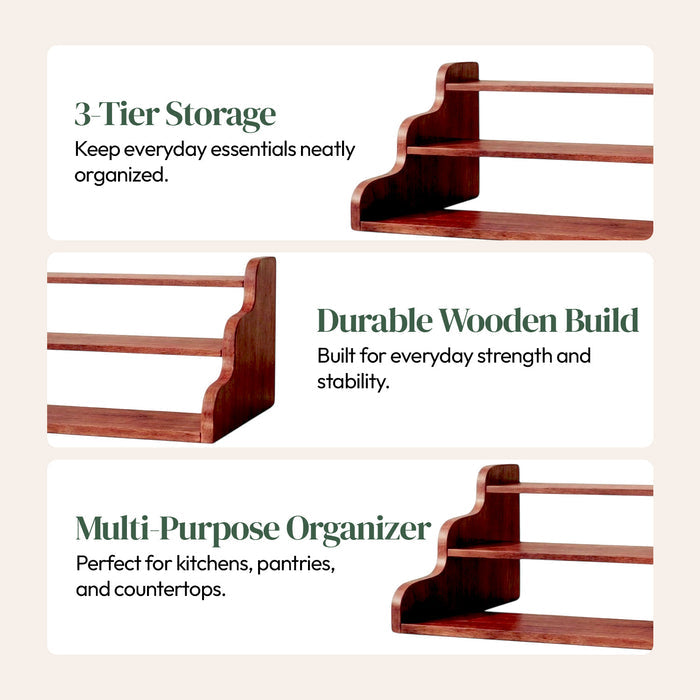 CURVO Wooden Desk Organizer