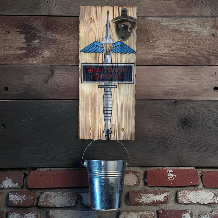 Dagger & Blue Flash with Para Wings Wall Mounted Bottle Opener