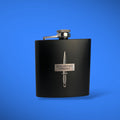 Dagger & Flash Black Hip Flask
