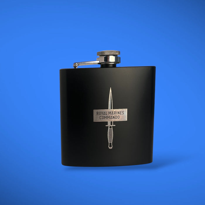Dagger & Flash Black Hip Flask