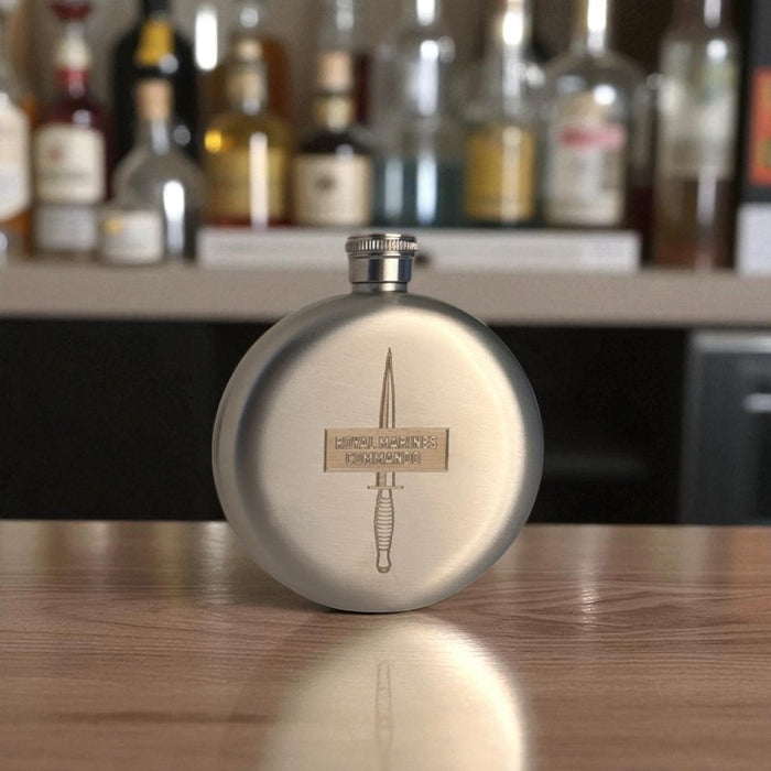 Dagger & Flash Steel 5oz Hip Flask