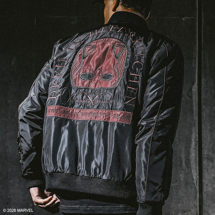 Daredevil Braille Bomber Jacket - Heroes & Villains-Marvel-Bomber Jacket