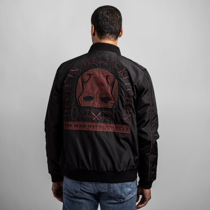 Daredevil Braille Bomber Jacket - Heroes & Villains-Marvel-Bomber Jacket