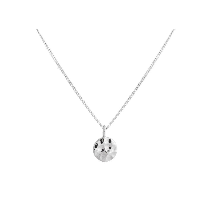 Lindi Kingi Deluxe Hammered Disc Necklace - Silver | Koop.co.nz
