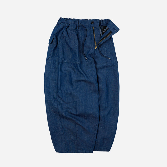 DENIM BALLOON PANTS - BLUE EAN