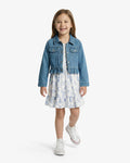 Denim Jacket Floral Dress Set