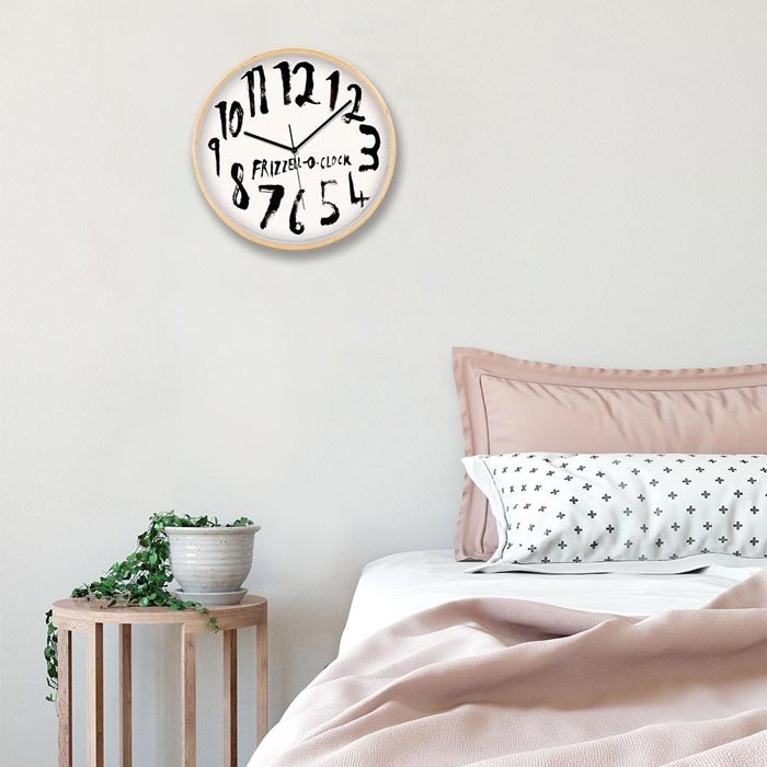 100% New Zealand Dick Frizzell Clock - Natural Frame (32cm) | Koop.co.nz