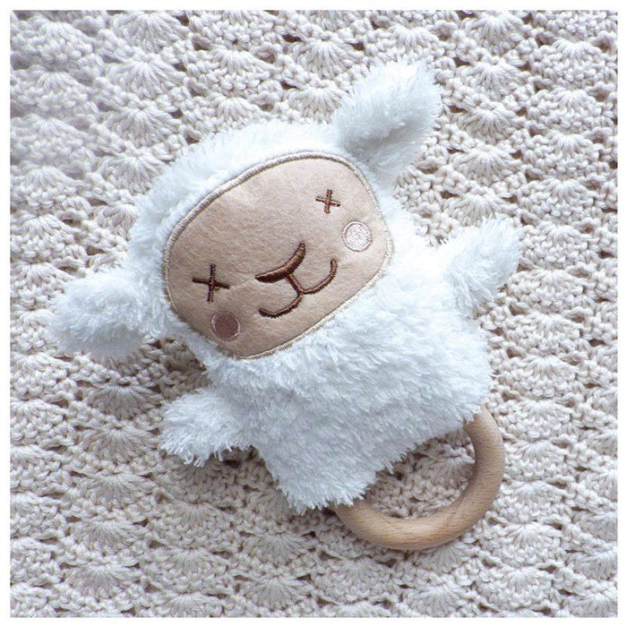 O.B Designs Ding A Ring Teether Rattle - Sheryl Sheep | Koop.co.nz