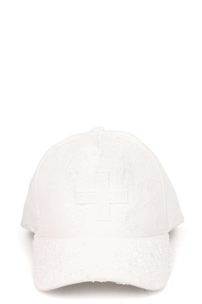 MD75 | SS26 - Distressed cap, White MD13208