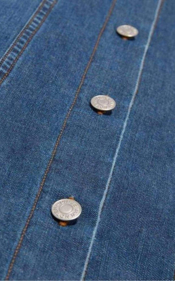 Dries Van Noten Doralie Blue Denim Shirt Dress - Runway Catalog
