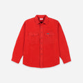 Dubbleware Notched Pocket Flannel Shirt - Bright Brick