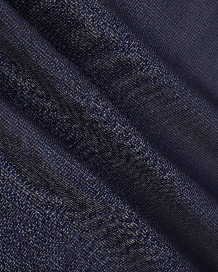 Ease Fit Formal Blue Textured Trouser - Cuba