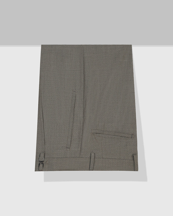 Ease Fit Formal Green Textured Trouser - Cuba