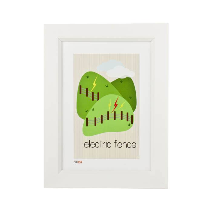 Pint Size Electric Fence Print (A4) | Koop.co.nz