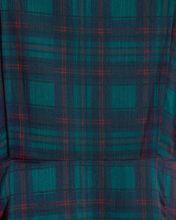Elliot Sweater Dress in Evergreen Tartan