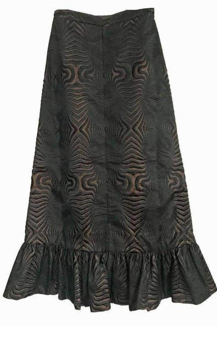 Manish Arora Embroidered Maxi Ruffle Hem Skirt - Runway Catalog