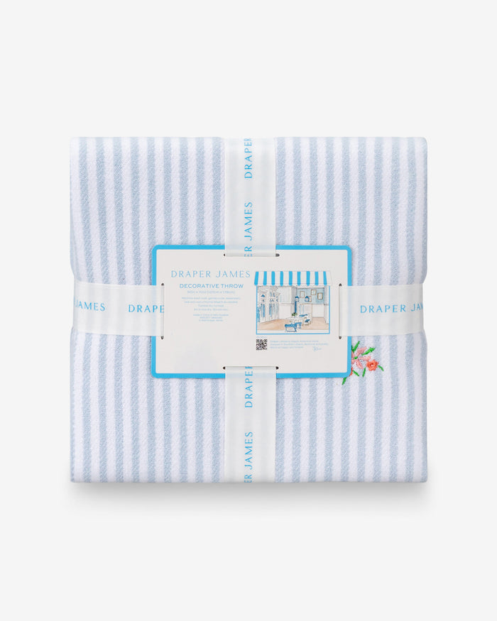 Embroidered Woven Throw
