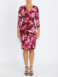 Emelynn Burgundy Jersey Dress
