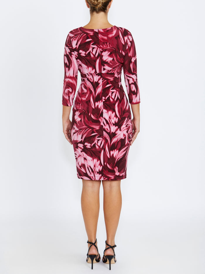 Emelynn Burgundy Jersey Dress