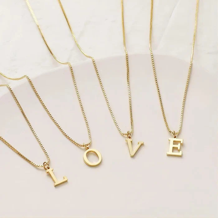 Enzhalynne | Necklace with Initials 18K Gold