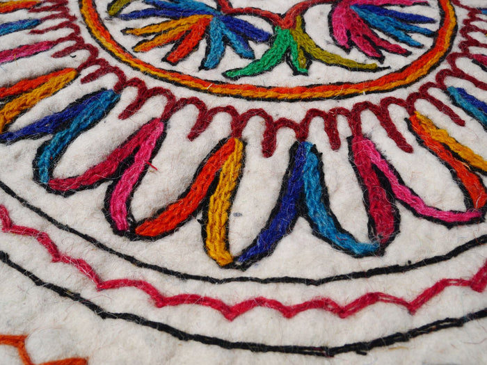 Floor seating pad, meditation cushion felted chair pad | boho seat pad - Namda - The Shanti Home