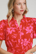 Floral Smocked Waist Dress