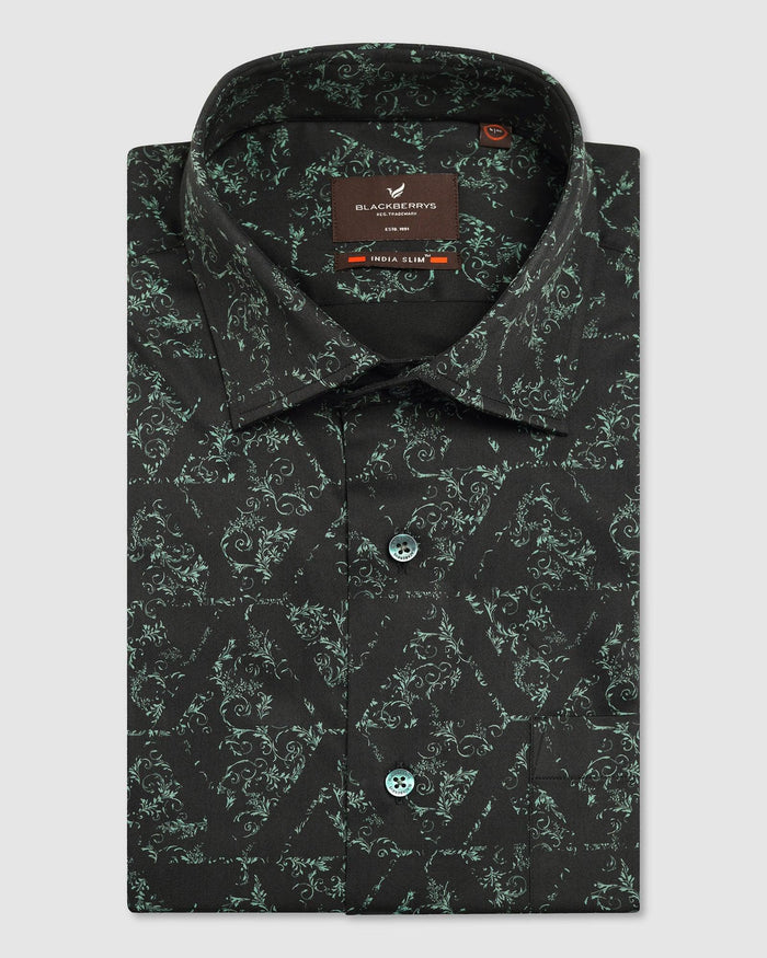 Formal Green Printed Shirt - Burro
