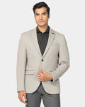 Formal Light Grey Textured Blazer - Dylan