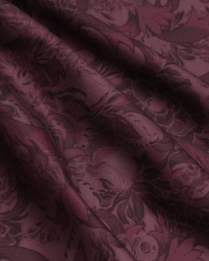 Formal Wine Printed Shirt - Iwaki