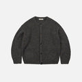 Frizmworks Brushed Wool Round Cardigan - Brown